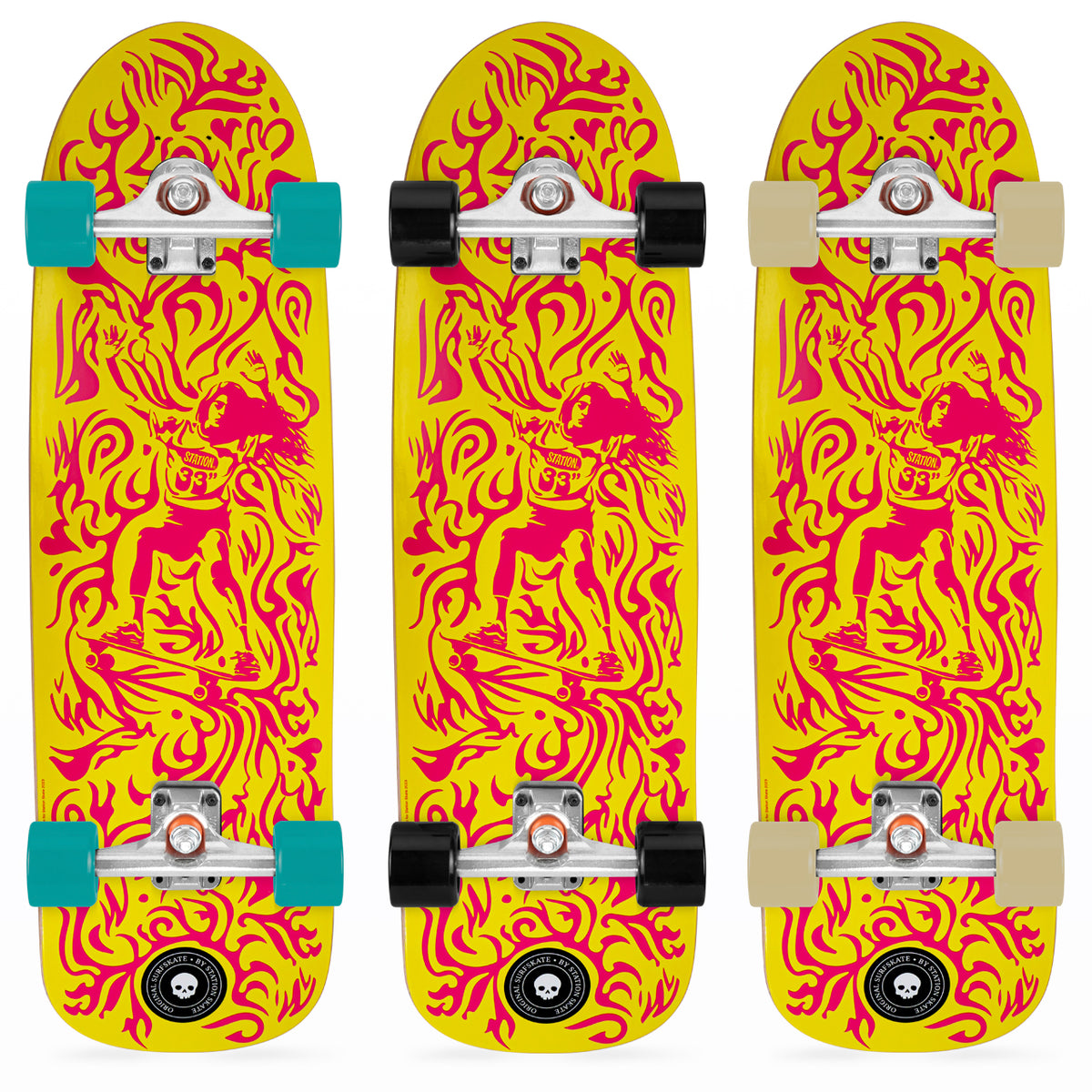 Surfskate Completo "PSYCHEDELIC GIRL" + EJE Triple S V2-4